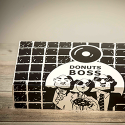 Donut Box gelabelt 8er