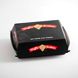 Waffle Box gelabelt mit Deckel_